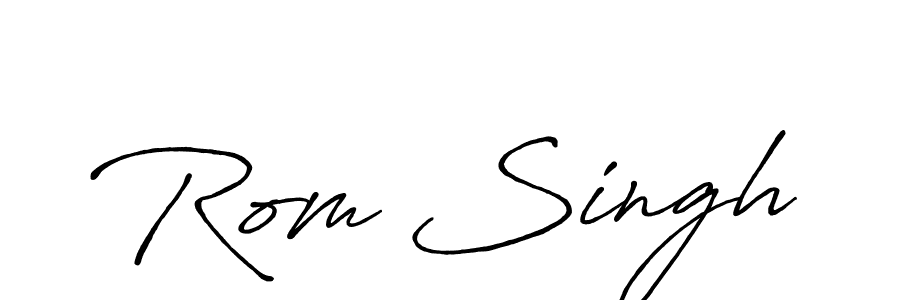 It looks lik you need a new signature style for name Rom Singh. Design unique handwritten (Antro_Vectra_Bolder) signature with our free signature maker in just a few clicks. Rom Singh signature style 7 images and pictures png