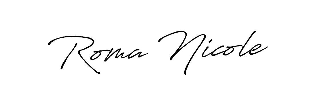 It looks lik you need a new signature style for name Roma Nicole. Design unique handwritten (Antro_Vectra_Bolder) signature with our free signature maker in just a few clicks. Roma Nicole signature style 7 images and pictures png