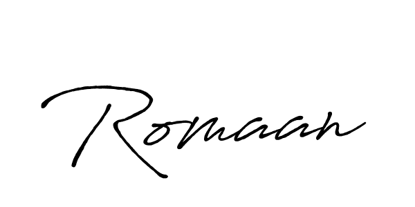 The best way (Antro_Vectra_Bolder) to make a short signature is to pick only two or three words in your name. The name Romaan include a total of six letters. For converting this name. Romaan signature style 7 images and pictures png