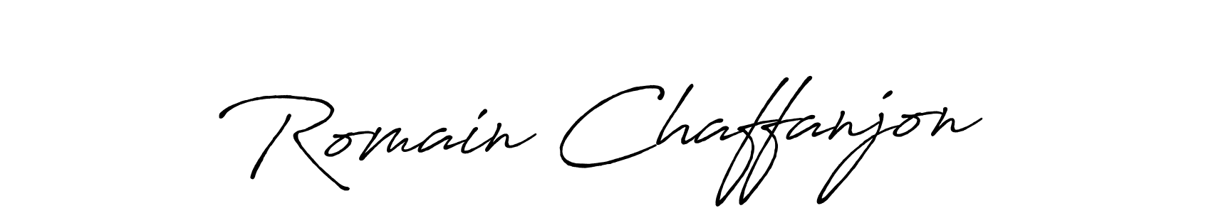 Create a beautiful signature design for name Romain Chaffanjon. With this signature (Antro_Vectra_Bolder) fonts, you can make a handwritten signature for free. Romain Chaffanjon signature style 7 images and pictures png