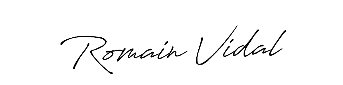 Make a beautiful signature design for name Romain Vidal. Use this online signature maker to create a handwritten signature for free. Romain Vidal signature style 7 images and pictures png