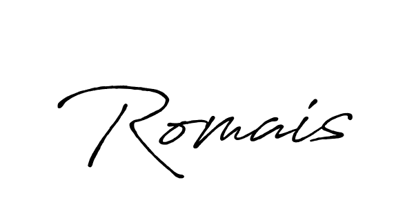 Similarly Antro_Vectra_Bolder is the best handwritten signature design. Signature creator online .You can use it as an online autograph creator for name Romais. Romais signature style 7 images and pictures png