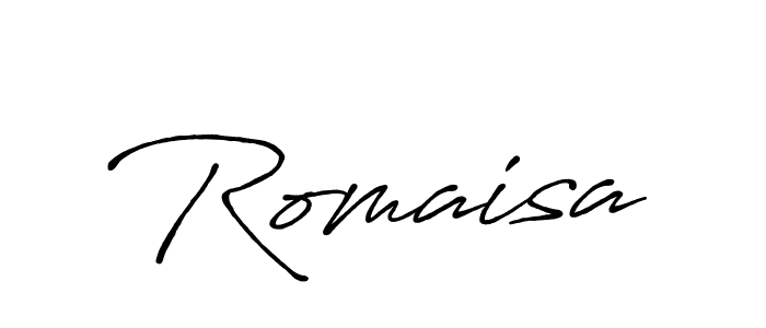 Make a beautiful signature design for name Romaisa. Use this online signature maker to create a handwritten signature for free. Romaisa signature style 7 images and pictures png