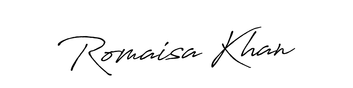 How to make Romaisa Khan signature? Antro_Vectra_Bolder is a professional autograph style. Create handwritten signature for Romaisa Khan name. Romaisa Khan signature style 7 images and pictures png