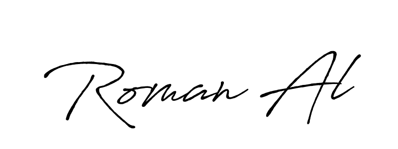 Design your own signature with our free online signature maker. With this signature software, you can create a handwritten (Antro_Vectra_Bolder) signature for name Roman Al. Roman Al signature style 7 images and pictures png