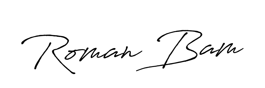 Once you've used our free online signature maker to create your best signature Antro_Vectra_Bolder style, it's time to enjoy all of the benefits that Roman Bam name signing documents. Roman Bam signature style 7 images and pictures png