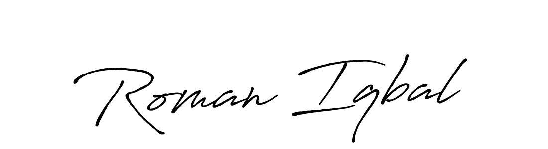 It looks lik you need a new signature style for name Roman Iqbal. Design unique handwritten (Antro_Vectra_Bolder) signature with our free signature maker in just a few clicks. Roman Iqbal signature style 7 images and pictures png