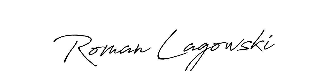 Design your own signature with our free online signature maker. With this signature software, you can create a handwritten (Antro_Vectra_Bolder) signature for name Roman Lagowski. Roman Lagowski signature style 7 images and pictures png