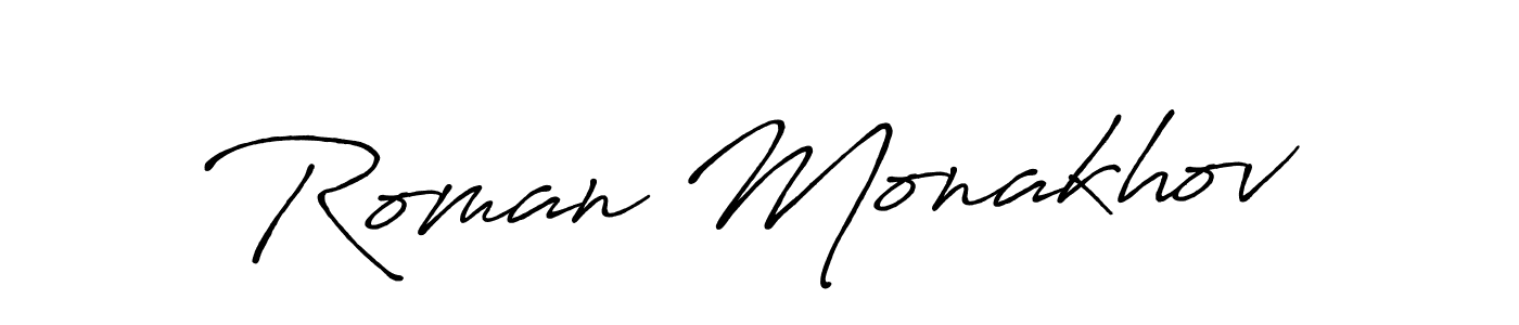 It looks lik you need a new signature style for name Roman Monakhov. Design unique handwritten (Antro_Vectra_Bolder) signature with our free signature maker in just a few clicks. Roman Monakhov signature style 7 images and pictures png