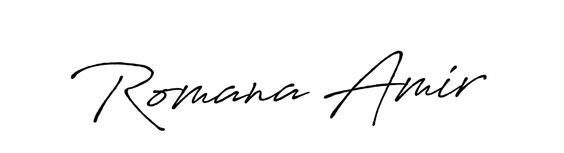 You can use this online signature creator to create a handwritten signature for the name Romana Amir. This is the best online autograph maker. Romana Amir signature style 7 images and pictures png