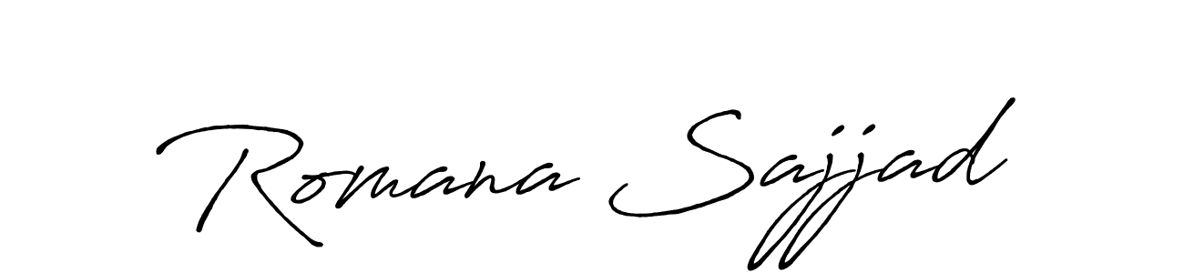 Make a beautiful signature design for name Romana Sajjad. Use this online signature maker to create a handwritten signature for free. Romana Sajjad signature style 7 images and pictures png