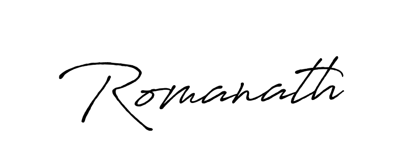 How to make Romanath name signature. Use Antro_Vectra_Bolder style for creating short signs online. This is the latest handwritten sign. Romanath signature style 7 images and pictures png