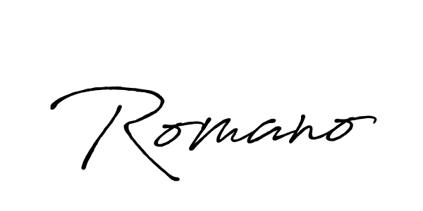 Make a beautiful signature design for name Romano. Use this online signature maker to create a handwritten signature for free. Romano signature style 7 images and pictures png