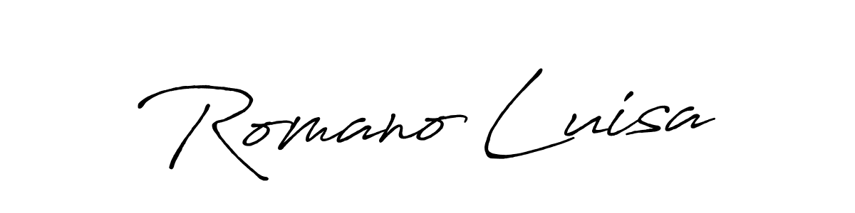 You can use this online signature creator to create a handwritten signature for the name Romano Luisa. This is the best online autograph maker. Romano Luisa signature style 7 images and pictures png
