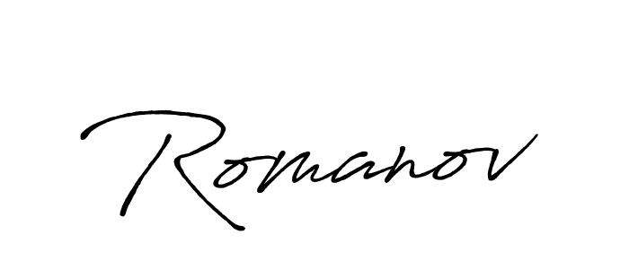 Also we have Romanov name is the best signature style. Create professional handwritten signature collection using Antro_Vectra_Bolder autograph style. Romanov signature style 7 images and pictures png