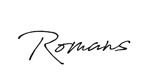 How to make Romans name signature. Use Antro_Vectra_Bolder style for creating short signs online. This is the latest handwritten sign. Romans signature style 7 images and pictures png