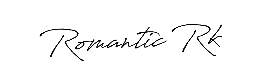 Also You can easily find your signature by using the search form. We will create Romantic Rk name handwritten signature images for you free of cost using Antro_Vectra_Bolder sign style. Romantic Rk signature style 7 images and pictures png