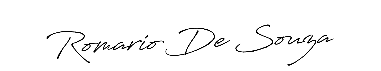 Make a short Romario De Souza signature style. Manage your documents anywhere anytime using Antro_Vectra_Bolder. Create and add eSignatures, submit forms, share and send files easily. Romario De Souza signature style 7 images and pictures png