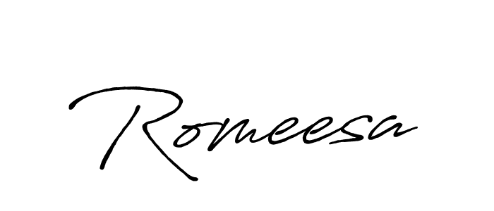 Once you've used our free online signature maker to create your best signature Antro_Vectra_Bolder style, it's time to enjoy all of the benefits that Romeesa name signing documents. Romeesa signature style 7 images and pictures png