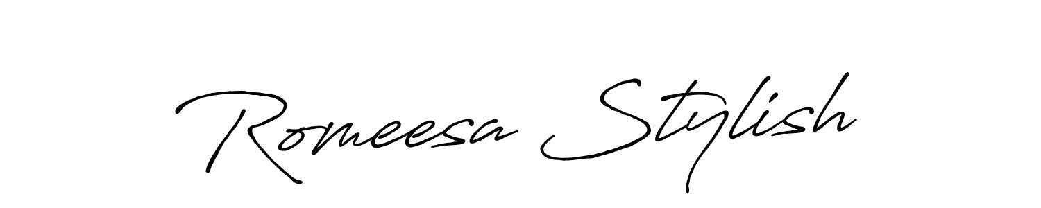 Make a beautiful signature design for name Romeesa Stylish. Use this online signature maker to create a handwritten signature for free. Romeesa Stylish signature style 7 images and pictures png