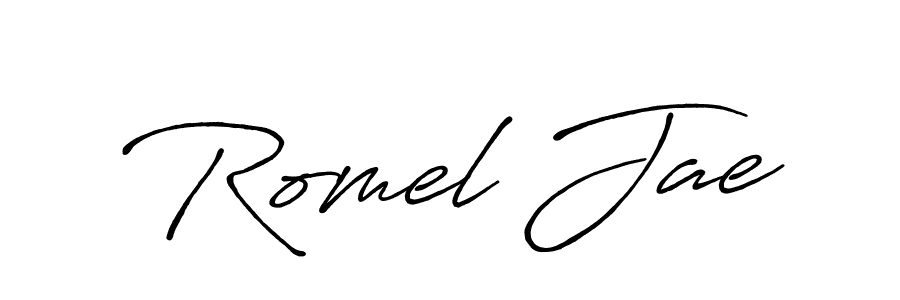 You should practise on your own different ways (Antro_Vectra_Bolder) to write your name (Romel Jae) in signature. don't let someone else do it for you. Romel Jae signature style 7 images and pictures png
