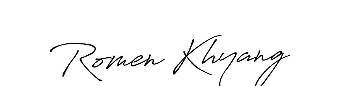 Make a beautiful signature design for name Romen Khyang. Use this online signature maker to create a handwritten signature for free. Romen Khyang signature style 7 images and pictures png