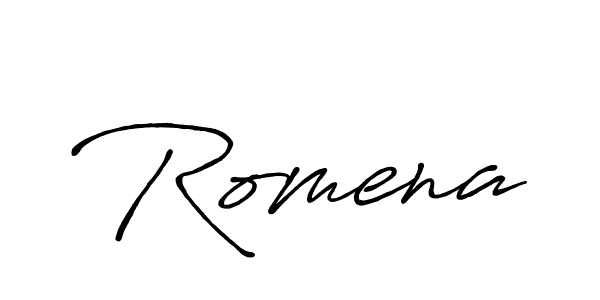 You should practise on your own different ways (Antro_Vectra_Bolder) to write your name (Romena) in signature. don't let someone else do it for you. Romena signature style 7 images and pictures png
