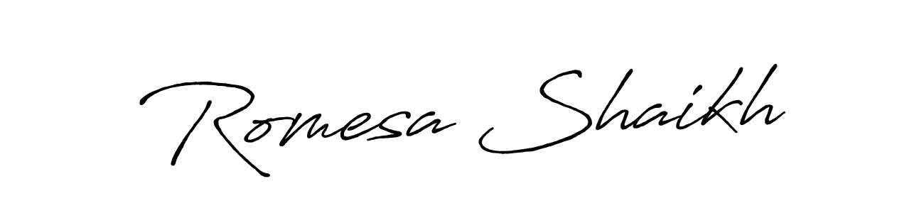 Romesa Shaikh stylish signature style. Best Handwritten Sign (Antro_Vectra_Bolder) for my name. Handwritten Signature Collection Ideas for my name Romesa Shaikh. Romesa Shaikh signature style 7 images and pictures png