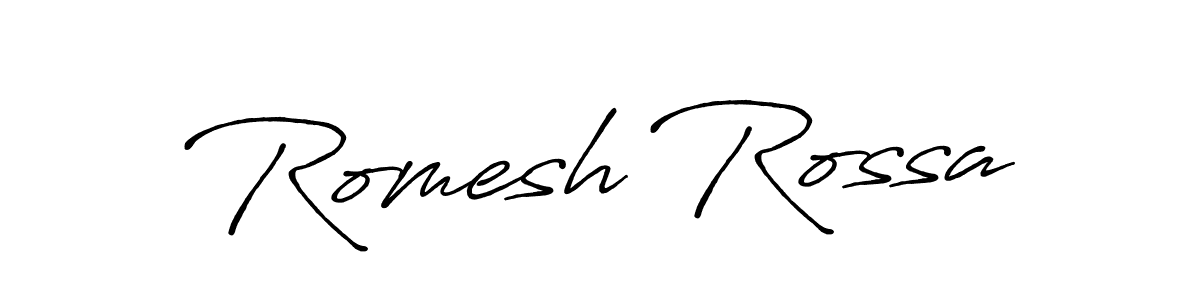 Romesh Rossa stylish signature style. Best Handwritten Sign (Antro_Vectra_Bolder) for my name. Handwritten Signature Collection Ideas for my name Romesh Rossa. Romesh Rossa signature style 7 images and pictures png