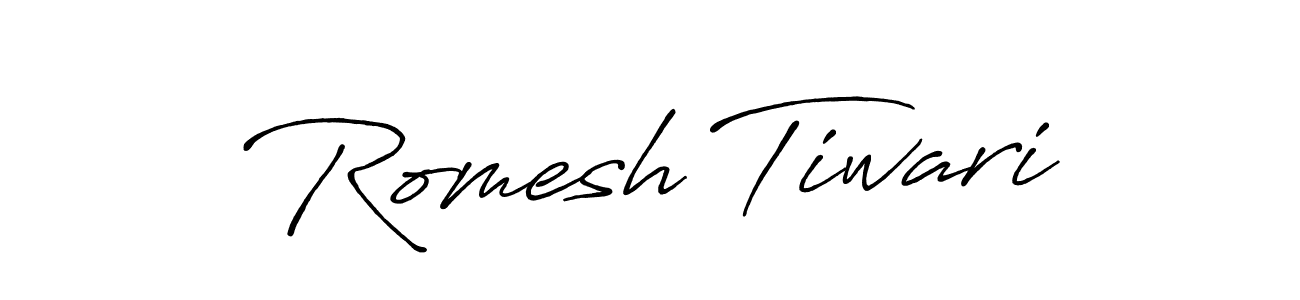 Make a beautiful signature design for name Romesh Tiwari. Use this online signature maker to create a handwritten signature for free. Romesh Tiwari signature style 7 images and pictures png