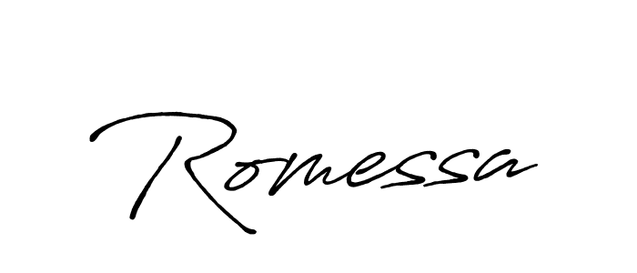 Make a beautiful signature design for name Romessa. With this signature (Antro_Vectra_Bolder) style, you can create a handwritten signature for free. Romessa signature style 7 images and pictures png
