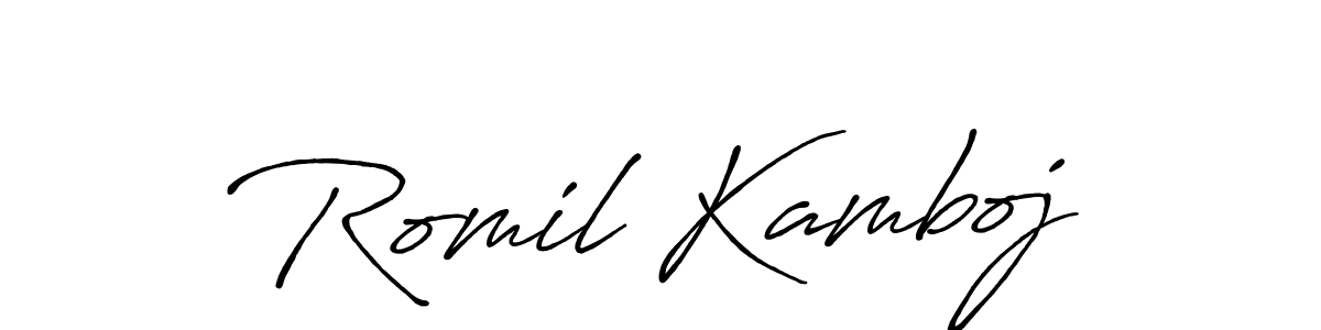 You can use this online signature creator to create a handwritten signature for the name Romil Kamboj. This is the best online autograph maker. Romil Kamboj signature style 7 images and pictures png