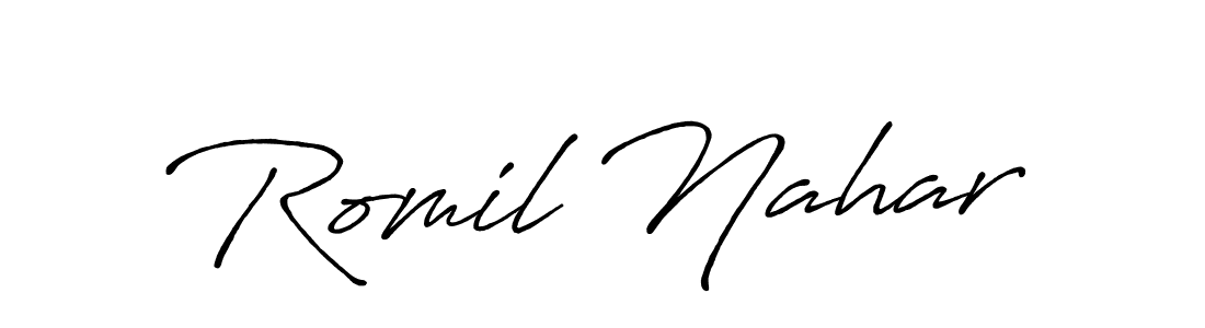 Check out images of Autograph of Romil Nahar name. Actor Romil Nahar Signature Style. Antro_Vectra_Bolder is a professional sign style online. Romil Nahar signature style 7 images and pictures png