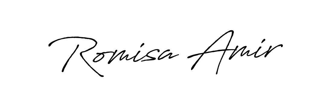 Also we have Romisa Amir name is the best signature style. Create professional handwritten signature collection using Antro_Vectra_Bolder autograph style. Romisa Amir signature style 7 images and pictures png
