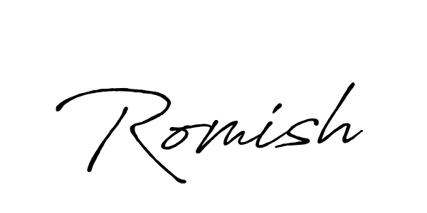 See photos of Romish official signature by Spectra . Check more albums & portfolios. Read reviews & check more about Antro_Vectra_Bolder font. Romish signature style 7 images and pictures png