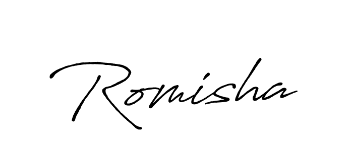 You should practise on your own different ways (Antro_Vectra_Bolder) to write your name (Romisha) in signature. don't let someone else do it for you. Romisha signature style 7 images and pictures png