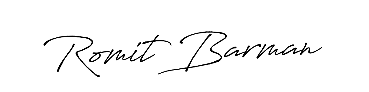 How to make Romit Barman name signature. Use Antro_Vectra_Bolder style for creating short signs online. This is the latest handwritten sign. Romit Barman signature style 7 images and pictures png