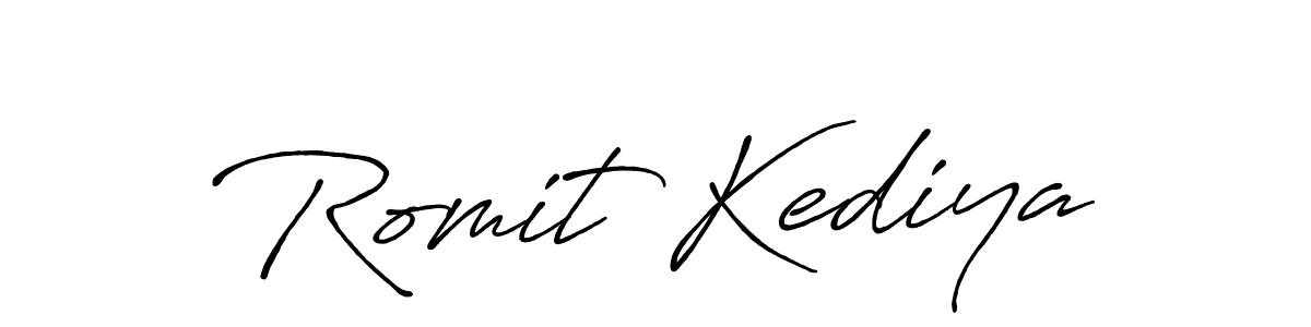 You can use this online signature creator to create a handwritten signature for the name Romit Kediya. This is the best online autograph maker. Romit Kediya signature style 7 images and pictures png