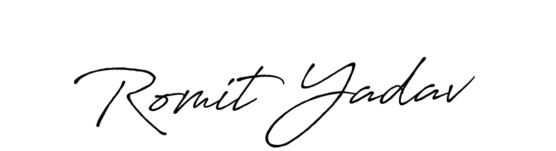 Also we have Romit Yadav name is the best signature style. Create professional handwritten signature collection using Antro_Vectra_Bolder autograph style. Romit Yadav signature style 7 images and pictures png