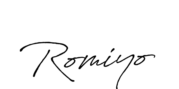 Design your own signature with our free online signature maker. With this signature software, you can create a handwritten (Antro_Vectra_Bolder) signature for name Romiyo. Romiyo signature style 7 images and pictures png