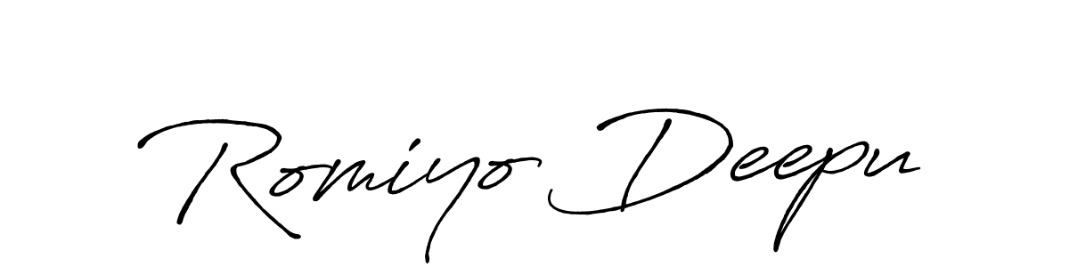 See photos of Romiyo Deepu official signature by Spectra . Check more albums & portfolios. Read reviews & check more about Antro_Vectra_Bolder font. Romiyo Deepu signature style 7 images and pictures png