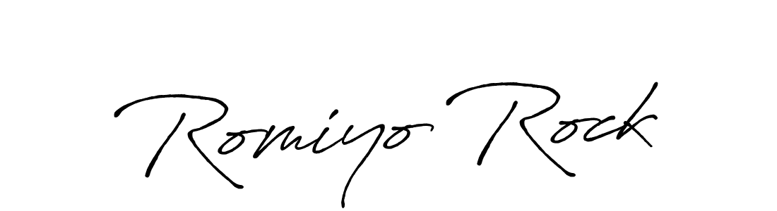 You should practise on your own different ways (Antro_Vectra_Bolder) to write your name (Romiyo Rock) in signature. don't let someone else do it for you. Romiyo Rock signature style 7 images and pictures png