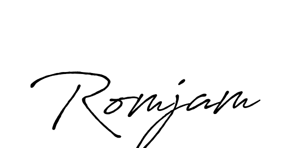 Make a beautiful signature design for name Romjam. Use this online signature maker to create a handwritten signature for free. Romjam signature style 7 images and pictures png