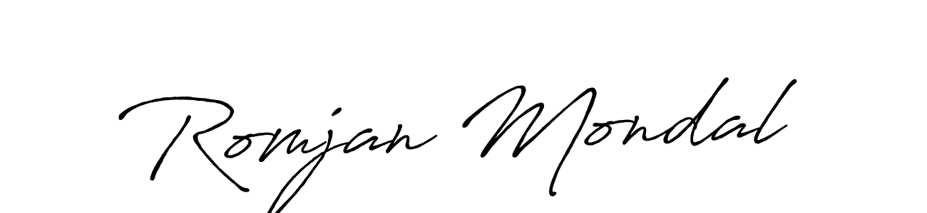 Make a short Romjan Mondal signature style. Manage your documents anywhere anytime using Antro_Vectra_Bolder. Create and add eSignatures, submit forms, share and send files easily. Romjan Mondal signature style 7 images and pictures png