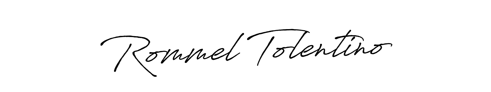 Antro_Vectra_Bolder is a professional signature style that is perfect for those who want to add a touch of class to their signature. It is also a great choice for those who want to make their signature more unique. Get Rommel Tolentino name to fancy signature for free. Rommel Tolentino signature style 7 images and pictures png