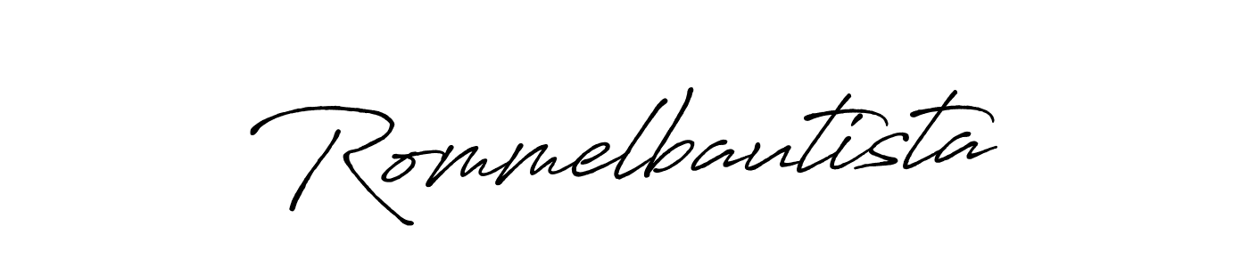 How to make Rommelbautista signature? Antro_Vectra_Bolder is a professional autograph style. Create handwritten signature for Rommelbautista name. Rommelbautista signature style 7 images and pictures png