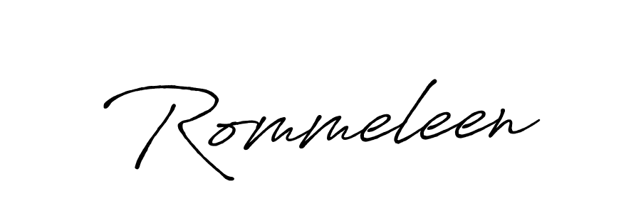 How to make Rommeleen signature? Antro_Vectra_Bolder is a professional autograph style. Create handwritten signature for Rommeleen name. Rommeleen signature style 7 images and pictures png
