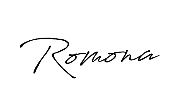 Also we have Romona name is the best signature style. Create professional handwritten signature collection using Antro_Vectra_Bolder autograph style. Romona signature style 7 images and pictures png