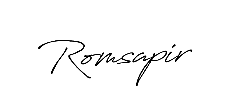 Make a short Romsapir signature style. Manage your documents anywhere anytime using Antro_Vectra_Bolder. Create and add eSignatures, submit forms, share and send files easily. Romsapir signature style 7 images and pictures png