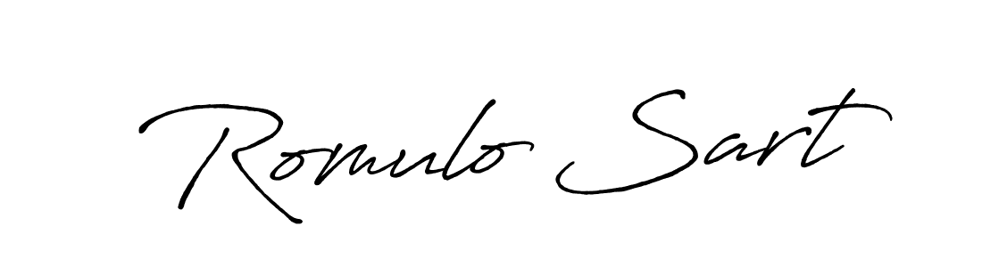 Create a beautiful signature design for name Romulo Sart. With this signature (Antro_Vectra_Bolder) fonts, you can make a handwritten signature for free. Romulo Sart signature style 7 images and pictures png